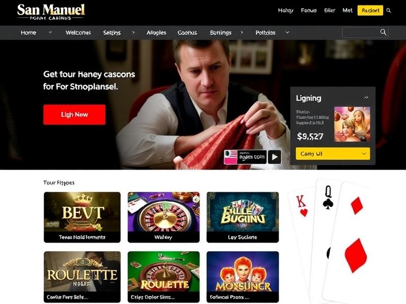 Discover the ultimate gambling experience at San Manuel Casino. Explore a wide range of online games, slots, poker, and table games on sanmanuel.com.